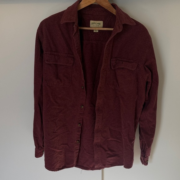 Rustic Ridge Men's Burgundy Button-Up - Picture 2 of 4